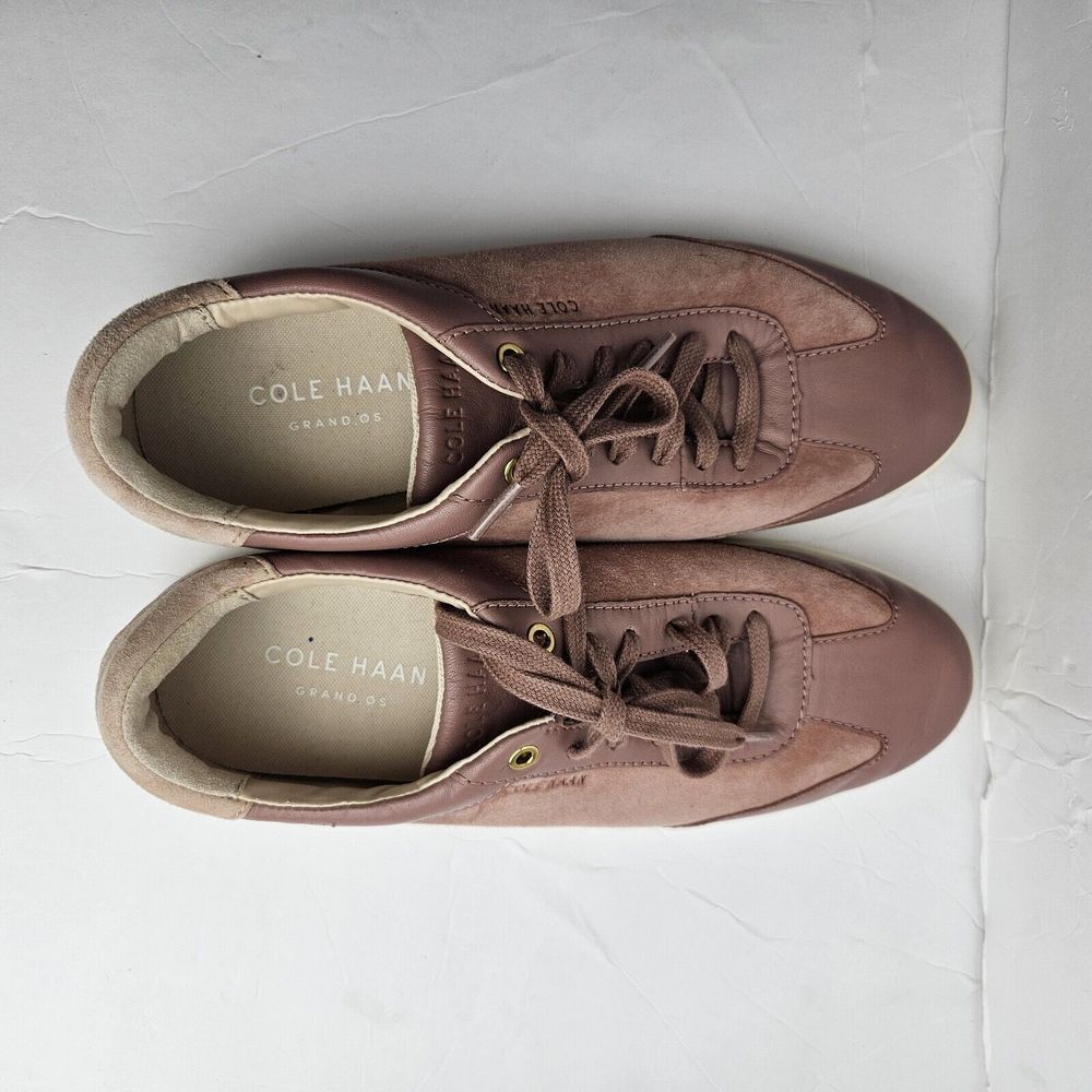 COLE HAAN‎ Burlwood Grand Crosscourt Suede Leather Sneaker 8 Mauve Purple Light - Picture 6 of 8